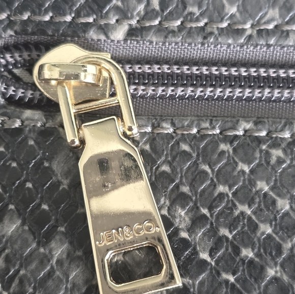 Jen & Co Womens Bag Snake Embossed Clutch Purse Shoulder Removable Straps - Picture 15 of 16